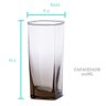Copo Vidro 320ml (Suco, água) BALI SOLID kit com 12 Cinza - 3