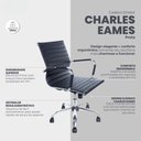Ver imagem 6 de Cadeira Diretor Charles Eames Esteirinha Couro PU 11D Preto
