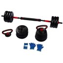 Ver imagem 6 de Estação 75kg 3 Frentes + Kit de Halteres6 em 1 até 20kg Preto Ahead Sports