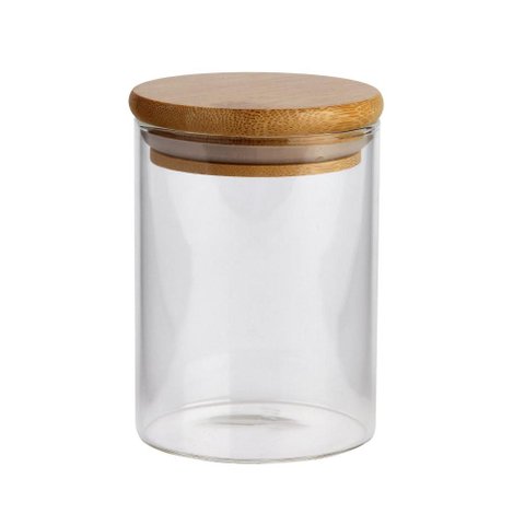 Porta Condimentos Borossilicato e Bambu 150ml - a\Casa