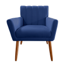 Ver imagem 4 de Kit 2 Poltronas Decorativa Cecília Azul Visammer