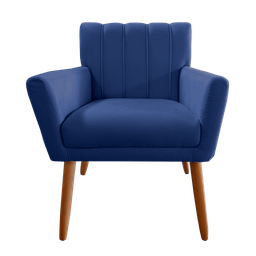 Kit 2 Poltronas Decorativa Cecília Azul Visammer - 4