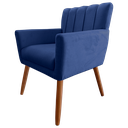 Ver imagem 3 de Kit 2 Poltronas Decorativa Cecília Azul Visammer