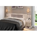 Ver imagem 1 de Cabeceira Box Bruna Amarula com Capitonê Bege Claro