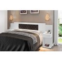 Ver imagem 1 de Cabeceira Box Bruna Branco com Capitonê Marrom