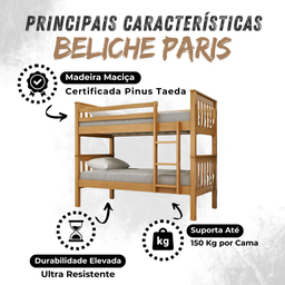 Beliche Paris Cor Imbuia + 2 Colchões Ortobom D28 - 7