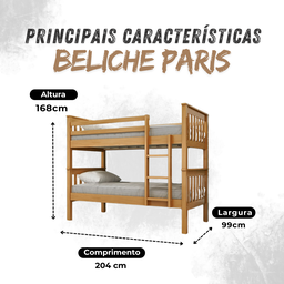 Beliche Paris Cor Imbuia + 2 Colchões Ortobom D28 - 5