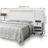 Cabeceira Regulável Box Moderny Branco Off White - 3