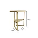 Ver imagem 4 de Kit 2 Mesas Laterais Lile com Tampo Mdf 25mm e Pés de Ferro para Sala e Quarto Dourado