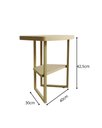 Ver imagem 4 de Kit 2 Mesas Laterais Lile com Tampo Mdf 25mm e Pés de Ferro para Sala e Quarto Dourado