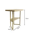 Ver imagem 2 de Kit 2 Mesas Laterais Lile com Tampo Mdf 25mm e Pés de Ferro para Sala e Quarto Dourado