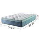 Ver imagem 3 de Colchão Casal Hellen Molas Ensacadas Ômega 138x188x32cm Cinza/Branco - Suporta até 110kg por