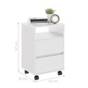 Ver imagem 2 de Jogo de Mesa de Cabeceira com Rodízios Nadi Branco