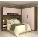Ver imagem 1 de Guarda Roupa Dormitório Modulado Paris Casal 1,38 M Canto Reto - Roupeiro Luciane M02:rosa