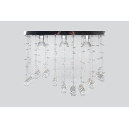 Lustre De Cristal Legítimo K9 Onda Para Sala De Jantar - 1