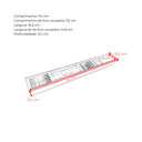 Ver imagem 6 de Calha Molhada Aço Inox 304 Canal Organizador de Sobrepor para Cozinha 110cm Cozix