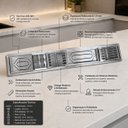 Ver imagem 3 de Calha Molhada Aço Inox 304 Canal Organizador de Sobrepor para Cozinha 110cm Cozix
