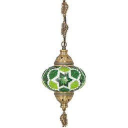 Lustre De Mosaico Turco Autêntico - Verde Fantastico - 1