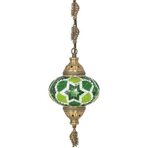 Lustre De Mosaico Turco Autêntico - Verde Fantastico