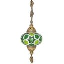 Ver imagem 1 de Lustre De Mosaico Turco Autêntico - Verde Fantastico