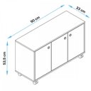Ver imagem 4 de Armário Multiuso 3 Portas 1 Prateleira Branco - Pnr Móveis