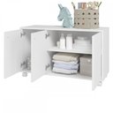 Ver imagem 3 de Armário Multiuso 3 Portas 1 Prateleira Branco - Pnr Móveis