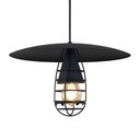 Ver imagem 1 de Pendente Chapéu Luminária de Teto 37 Cm Moderno Preto