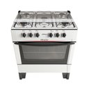 Ver imagem 2 de Fogão 5 Bocas Mesa de Inox Forno Easy Clean Acendimento Manual Trempe Esmaltado
