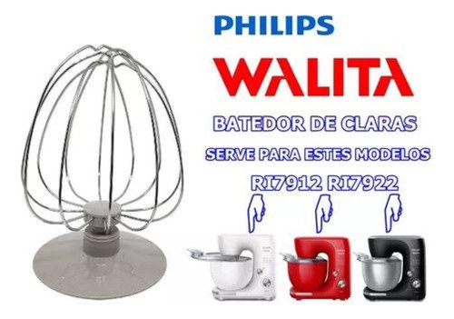 Batedor Massa Leve Batedeira Philips Walita Ri7912 - 5