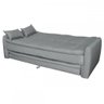 Sofá Cama 3 Lugares Madalena Reclinável Linho Cinza - Matrix - 3