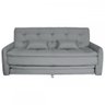 Sofá Cama 3 Lugares Madalena Reclinável Linho Cinza - Matrix - 2