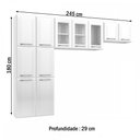 Ver imagem 3 de Cozinha De Aço Compacta Topázio 11 Portas 6 Prateleiras Branco - Telasul