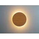 Ver imagem 2 de Arandela luz indireta Eclipse Madeira Louro Freijó 20cm.:Freijó