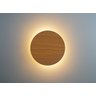 Arandela luz indireta Eclipse Madeira Louro Freijó 20cm.:Freijó - 2