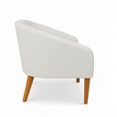 Ver imagem 6 de Poltrona Sala Decorativa Kit 2 Stella Pé Madeira Trapézio Castanho Sintético D03 - D’Rossi