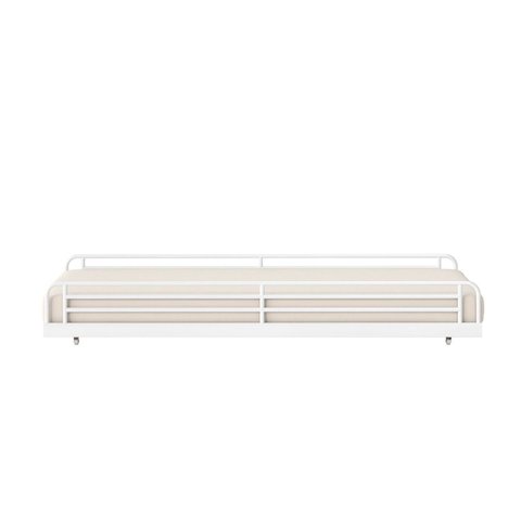 Cama Auxiliar em Ferro Aço Carbono Tubular Teko Casatema MadeiraOriginals Branco/Fosco