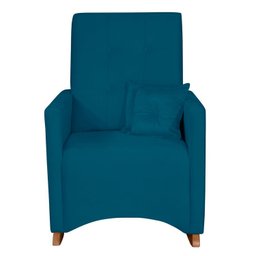Poltrona de Amamentação com Balanço Veludo com Puff Ana - 5