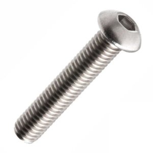 PARAFUSO ALLEN COM CABEÇA ABAULADA M 4 X 45 INOX - 20 PÇS