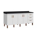 Ver imagem 1 de Gabinete de Cozinha 174 cm 4 Portas 3 Gavetas Balcão Branco:Branco