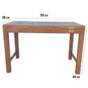 Ver imagem 2 de Conjunto Mesa de Jantar 120x60 com 4 Banquetas Ladrilho 32x32 Decoração Móveis Cozinha Bistro