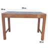 Conjunto Mesa de Jantar 120x60 com 4 Banquetas Ladrilho 32x32 Decoração Móveis Cozinha Bistro - 2
