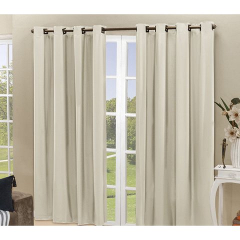 Cortina Daily Varão 2m Blackout PVC 2,80MX2,30m Sala Quarto Bege