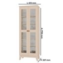 Ver imagem 2 de Cristaleira Maya Tuboarte 100% em Mdf com 2 Portas e Kit Pés