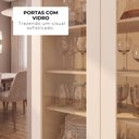 Ver imagem 5 de Cristaleira Braga 100% em MDF com 2 Portas e Kit Pés