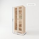 Ver imagem 3 de Cristaleira Braga 100% em MDF com 2 Portas e Kit Pés