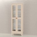 Ver imagem 1 de Cristaleira Maya Tuboarte 100% em Mdf com 2 Portas e Kit Pés