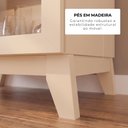 Ver imagem 6 de Cristaleira Braga 100% em MDF com 2 Portas e Kit Pés