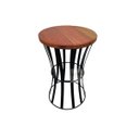 Ver imagem 4 de Jogo Bistrô Bar Modelo Carretel 1 Mesa com 2 Bancos Ferro e Madeira Demolição Decoração Mó