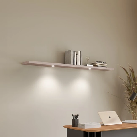 Prateleira Mdf Decorativa com Luzes Led e Suporte Invisível 180cm Tb185l Dalla Costa