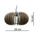Ver imagem 3 de Lustre Luminária Pendente de Madeira Mdf Mod. Sophia Pq Reto Tabaco